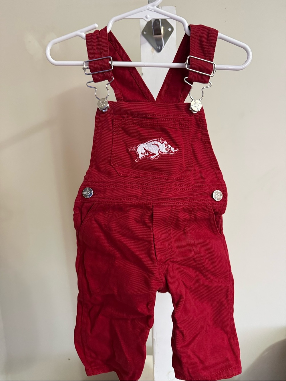 Creative Knitwear Arkansas Razorback Overalls